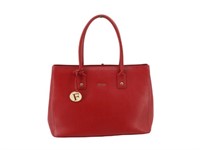 FURLA Red Leather Designer Shoulder Bag