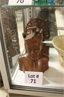 Case 3: Pair of Wood Busts-