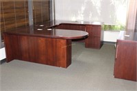 Kimball Office setup: U Shaped Desk (72" x 30" x 2