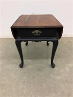Kling Drop Leaf End Table with Drawer Painted