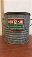 Minn-Safe-Vintage minnow bucket-metal-9” tall