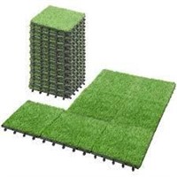 Buxwellbang 27pcs Grass Flooring Tile  Green