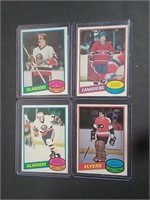 Four 1980 OPC Hockey Cards