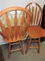 Two Bar Height Swivel Stools