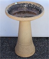 Clay Birdbath with Stand