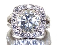 18kt Gold Brilliant 5.95 ct Round Diamond Ring