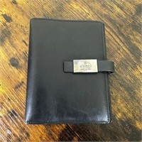 Gucci Logo Black Leather Notebook Cover