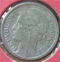 1945 French coin