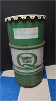 Vintage Quaker State Oil Bucket-14"Rdx27"H
