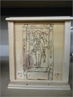 Art handmade Wood Burn Scene Picture