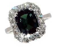 14k Gold 4.96 ct Alexandrite & Diamond Ring