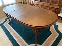 THOMASVILLE DINING ROOM TABLE WITH PADS AND 2