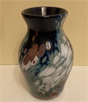 Signed Hand Blown Art Glass Vase