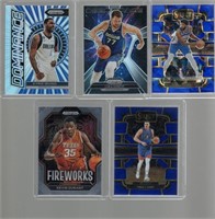 Kyrie Irving silver prizm, Luka Doncic silver priz