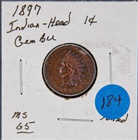 1897 1 Cent Indian Head Coin