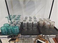 Glassware shelf lot