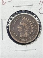 1863 Indian Head Cent - Civil War Era Coin