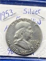 1953 Silver Franklin Half Dollar