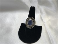 Designer Samuel B. Silver & Sapphire Ring