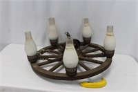 Antique Wagon Wheel Chandelier