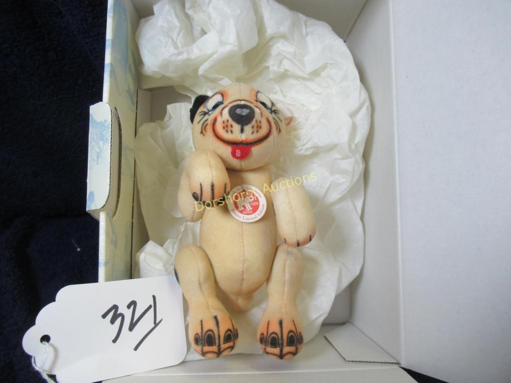 STEIFF TEDDY BEAR - BONZO - W/ BOX & CERTIFICATE