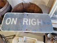 "On Right" Metal Wall Sign