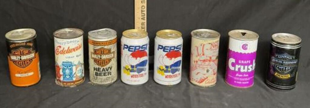 Vintage Woodstock ‘94 Pepsi Cans, Vintage Beer