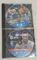 2 PS4 Games- UFC3 and Crash Team Racing