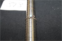 SILVER AND TURQOUISE BABY RING SIZE 3