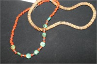 SOUTHWESTERN STYLE RED CORAL, TURQOUISE, WOOD