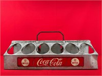 Vintage Aluminum Coca-Cola 12 Bottle Carrier