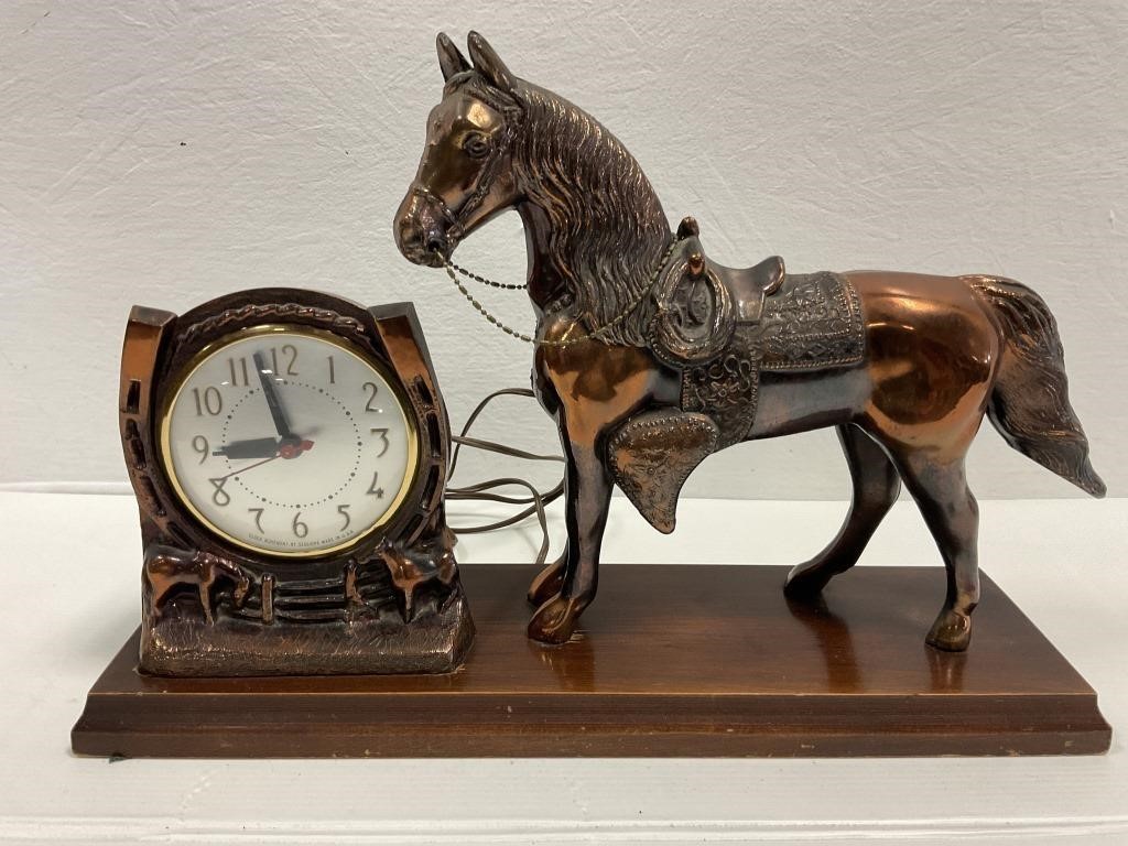 VTG Sessions Horse & Western Copper Tone Clock