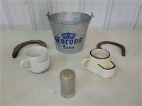 Corona bucket with cups and horse shoes