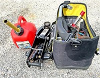 Stanley Bag W/Tools, Jack & Gas Can