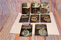 Peace Sign Jewelry Making Pendants lot of 8