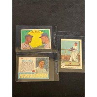 (3) Vintage Baseball Hof Cards