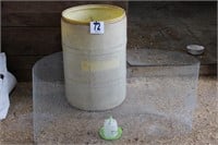 Barrel, Wire & Chicken Waterer