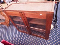 Two-door glass-fronted cabinet top, 38 1/2" x