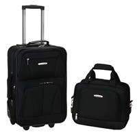 Rockland Fashion Softside Upright Luggage Set, Exp