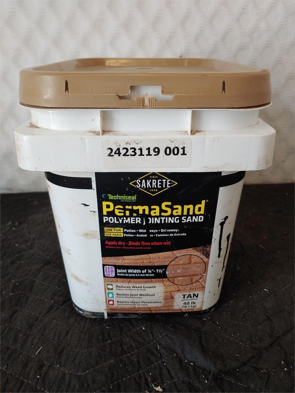 40lb Bucket of Sakrete Tan Jointing Sand