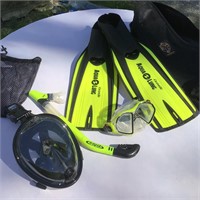 Snorkel Set Aqua Lung brand , w/ Carry Bag