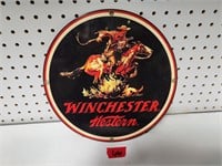Vtg Winchester Porcelain Sign 11"