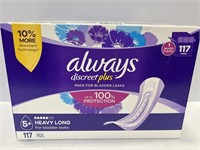 Always Discreet pads for bladder leaks 117ct
