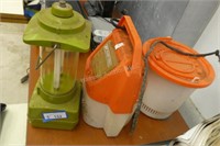 Lantern and 2 minnow buckets