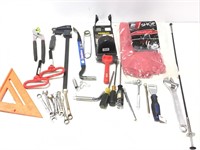 Hand Tool Lot - Pry Bar Pliers Wrenches & More