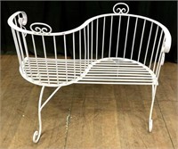 Wrought Iron Tete-a-tete Courting Garden Bench