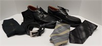 MEN'S SHOES + TIES + SOCKS + BELT