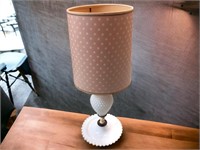 Milkglass Lamp with Shade