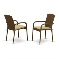 Jubi Patio Chair with Cushion | Set of 2 Chairs
