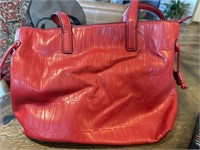 Red DKNY hand bag